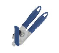 Fackelmann 670444 Ouvre-boîtes, ouvre boîte, Plastique, Chromé, Bleu, 18,6 x 5,4 x 5,5 cm
