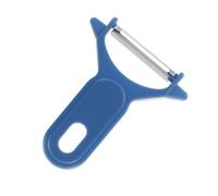 Fackelmann 670450 Mini éplucheur à légumes, mini rasoir à légumes, éplucheur, Acier inoxydable, Plastique, Bleu, 10,3 x 8,4 x 1,3 cm