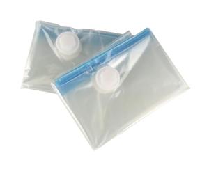 Fackelmann 67990 Lot de 2 housses de rangement sous vide, Housse de rangement, Sac rangement sous vide, Plastique, Transparent, 70 cm x 10 cm