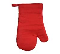Fackelmann 683378 Gant de cuisine aluminisé, gant de cuisine, gant, gant protecteur de chaleur, Coton, Aluminium, Gris, Rouge, 18,5 x 28,5 cm