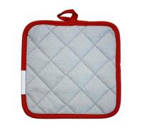 Fackelmann 683379 Manique de cuisine, manique, manique protectrice de chaleur, manique de cuisine aluminisée, Coton, Aluminium, Gris, Rouge, 17 x 17 cm