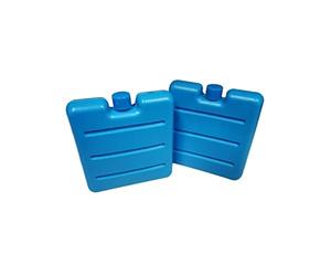 Fackelmann 686465 Lot de 2 bacs réfrigérants pour lunch bag, pains de glace, pains de glace pour glacière, accumulateur de froid, Plastique, Gel réfrigérant, Bleu, 7,7 x 7,3 cm