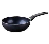 Fackelmann 688125 wok tous feux 20 cm sans PFAS, poêle de cuisson, poêle sans PFAS, poêle antiadhésive, poêle tous feux, poêle induction, Aluminium, Noir, Vert, 20 cm