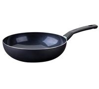 Fackelmann 688126 wok tous feux 28 cm sans PFAS, poêle de cuisson, poêle sans PFAS, poêle antiadhésive, poêle tous feux, poêle induction, Aluminium, Noir, Vert, 28 cm