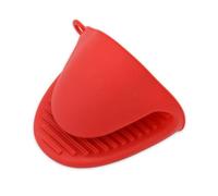 Fackelmann 688496 Manique en silicone, petite manique pour four, manique rouge pour plats chauds, Silicone, Rouge, 8 x 10,5 cm