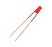 Fackelmann 688917 Pince à toasts aimantée, Bambou, Rouge, 27,5 cm
