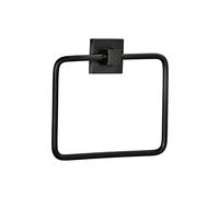 Fackelmann 86724 Porte Serviette, Porte Serviette Salle de Bain, Accessoires Salle de Bain, Zinc, Noir, 5 x 15 x 7 cm