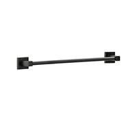 Fackelmann 86727 Porte Serviette Mural Noir, Accessoires Salle de Bain patere Salle de Bain, Noir, 49,5 x 5 x 7 cm