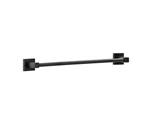 Fackelmann 86727 Porte Serviette Mural Noir, Accessoires Salle de Bain patere Salle de Bain, Noir, 49,5 x 5 x 7 cm