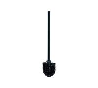 Fackelmann 86729 Brosse WC, Accessoire Salle de Bain, Brosse de Toilette, Brosse de Nettoyage, balayette WC, balayette WC de Rechange, Zinc, Noir, 37,5 x 7,5 cm