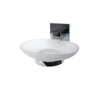 Fackelmann 86748 Porte Savon, Porte Savon Salle de Bain, Porte Savon Douche, Accessoire de Salle de Bain, Zinc, chromé, 13 cm, Gris