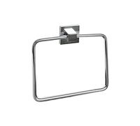 Fackelmann 86754 Porte Serviette Murale Porte Serviette Murale Anneau Salle de Bain, Zinc, Gris, 19 x 17 x 3,5 cm