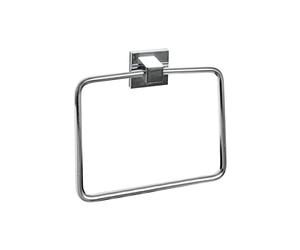 Fackelmann 86754 Porte Serviette Murale Porte Serviette Murale Anneau Salle de Bain, Zinc, Gris, 19 x 17 x 3,5 cm