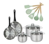 Fackelmann 9201750B Batterie cuisine 3 faitouts poêles 20/24 + 5 ustensiles