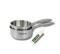 Fackelmann 9241050B set de casseroles inox 14 cm et 18 cm batterie de cuisine compatible induction et lave-vaisselle