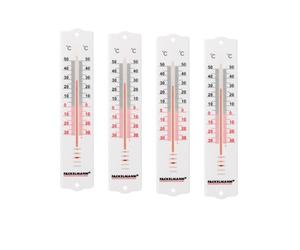Fackelmann 9307650 Thermomètre mural plastique, thermomètre intérieur, thermomètre extérieur, Plastique, Blanc, 21 cm