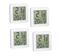 Fackelmann 9307850 Thermomètre intérieur et extérieur numérique, Thermomètre à sonde filaire, Plastique ABS, 8,2 x 8,2 x 1,1 cm