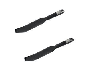 Fackelmann 9311150 Spatule extra longue silicone, spatule à racler, spatule longue pour robot culinaire, racloir, Silicone, Plastique, Noir, 33 cm