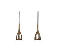 Ensemble de 2 Spatules de cuisine ajourée en bois d'acacia 35 cm Synthesis Fackelmann