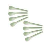 Fackelmann 9316150 Lot de 8 cuillères pour œufs à la coque, cuillère pour œuf coque, cuillère pour œufs, plastique, Vert pâle, 13,7 x 2,8 x 0,5 cm