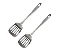Fackelmann 9318150 Pelle à servir ajourée, pelle inox, spatule de cuisine, spatule, ustensile de cuisine, Acier inoxydable, Argent, 32,1 x 7,9 x 3 cm