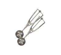 Fackelmann 9328250 Lot de 2 cuillères à Glace Inox, Portionneuse à glace, cuillère à glace, portionneuse pour glace et sorbet, Acier inoxydable, Argenté, 22,5 x 5 cm