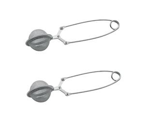 Fackelmann 9331350B Boules à thé inox 15,5 x 4,3 cm, prise ergonomique, compatible lave-vaisselle, lot de 2