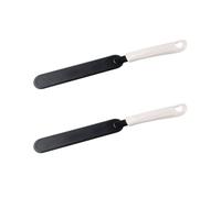 Fackelmann 9332050 Lot de 2 Spatules à crêpes, Spatule de cuisine, Ustensile de cuisine, Polypropylène, Nylon, Blanc, Noir, 31 cm x 3,5 cm x 2 cm