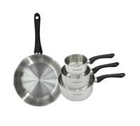 Set poêle 28 cm et 3 casseroles 12 16 et 20 cm en inox Geneva Fackelmann