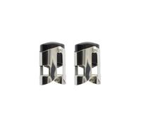 Fackelmann 9900450 Lot de 2 Bouchons à champagne, bouchon pour bouteille de champagne, bouchon de bouteille, Acier inoxydable, Silicone, 5,5 x 4 cm, Inox, Noir