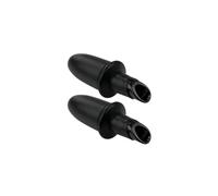 Fackelmann 9901150 Lot de 2 Bouchons verseur à vin, Bouchon verseur à huile, Bouchon de bouteille, Noir mat, Plastique, Silicone, 8,5cm