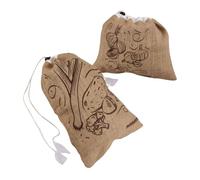 Fackelmann 9907650 Ensemble de 2 sacs à légumes réutilisables en jute, sac pour provisions, sac de courses, sac à légumes, Coton, Jute, 27,5 x 23 cm et 38,5 x 27 cm