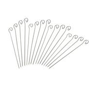 Fackelmann 9908250 Lot de 16 brochettes pour Barbecue, Acier Inoxydable, 21 cm