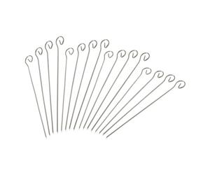 Fackelmann 9908250 Lot de 16 brochettes pour Barbecue, Acier Inoxydable, 21 cm