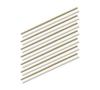 Fackelmann 9911150 Lot de 60 pailles en papier, pailles, lot de pailles écoresponsables, Papier, Brun, Blanc, 24 cm