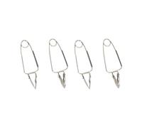 Fackelmann 9911950 Lot de 4 pinces à escargot, pince pour escargot, pince à escargot, Acier inoxydable, Argenté, 15 x 6 cm