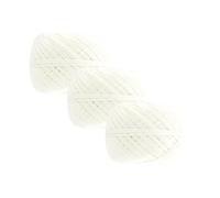Fackelmann 9921550 Lot de 3 pelotes de ficelle alimentaire, ficelle pour rôti, ficelle de cuisine, ficelle, rouleau de ficelle de cuisine, Polyester, Blanc, 80 m
