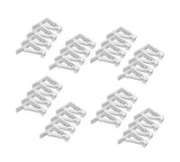 Fackelmann 9921750 Lot de 32 Pinces à Nappe avec Ressort, Pince Nappe extérieure, Pince Nappe Ajustable, Plastique, Blanc, 5,5 cm