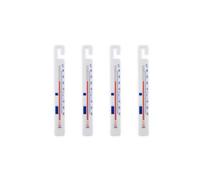 Fackelmann 9922450 Lot de 4 thermomètres congélateur, thermomètre réfrigérateur, thermomètre frigo, thermomètre, Plastique, 15 cm