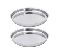 Fackelmann 9922750 Lot De 2 Plateaux Pour Huîtres, Plateau Pour Fruit De Mer, Plateau De Fruits De Mer Inox, Grand Plat À Huître, Acier Inoxydable, 34,7 Cm