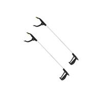 Fackelmann 9923750 Lot de 2 Pinces de Préhension, Aluminium, Noir, 76 x 13 x 3,5 cm