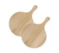 Fackelmann 9923950 Lot de 2 planches à pizza, planche en bois, planche à découper, planche ronde, 2 planches à découper bois, Bois, 30 cm