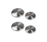 Fackelmann 9928250 Lot de 2 set de 2 caches plaques de cuisson gaz et électrique, cache plaque de cuisson, Acier inoxydable, 16 et 20 cm, Aluminium