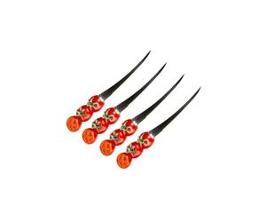 Fackelmann 9929650 Lot de 4 couteaux à tomates, couteau office cuisine,Inox, Plastique, 19,3 x 2,5 x 2,2 cm
