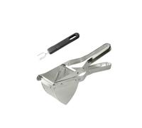 Fackelmann 9932450 Presse-Purée, Presse-Purée à levier, Fourchette à Pomme de Terre, Pique Pomme de Terre, Broche à Pomme de Terre, Acier Inoxydable, Plastique, Argenté, Noir/Argent, 29 x 10 x 8,5 cm