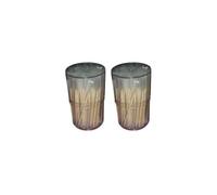Fackelmann 9934150 Lot de 2 boîtes de 200 cure-dents emballés individuellement, cure-dents, pic apéro, Bois, 6,5 cm