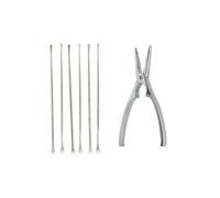 Fackelmann 9939550 Ensemble de 2 ustensiles de cuisine pour homards et crabes, curettes à crustacés, pince à homard, curette pince de crabe, Zinc, Acier inoxydable, Chromé, 17 x 4 cm