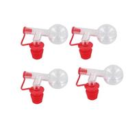 Fackelmann 9942550 Lot de 4 Doseurs à alcool, boule pour dosage d'alcool, bec doseur pour bouteille, bouchon doseur 2,5 cl, bouchon verseur, Plastique, Rouge, 9 x 7 cm