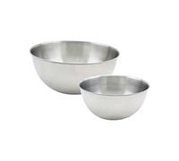 Fackelmann 9983550 Set de 2 bols à mixer en inox, Bol à mélanger, Saladier en métal, Acier inoxydable, 20,5 cm, 25 cm