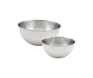 Fackelmann 9983550 Set de 2 bols à mixer en inox, Bol à mélanger, Saladier en métal, Acier inoxydable, 20,5 cm, 25 cm